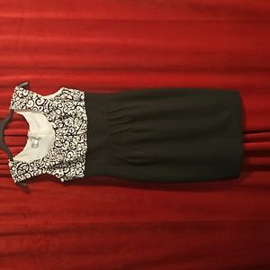 London Times black and white dress